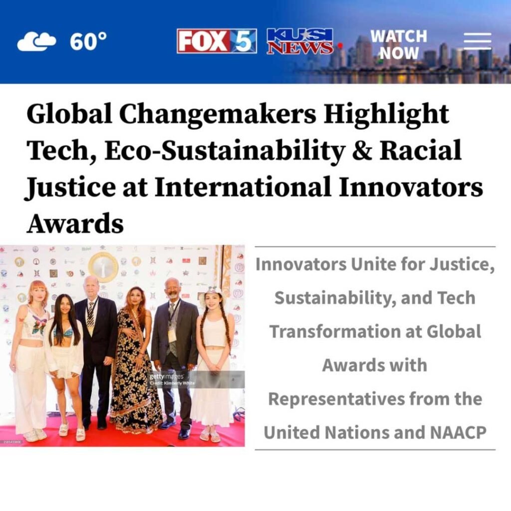 FOX5 Global Changemakers-Highlight Tech, Eco-Sustainability & Racial Justice-at-International Innovators Awards